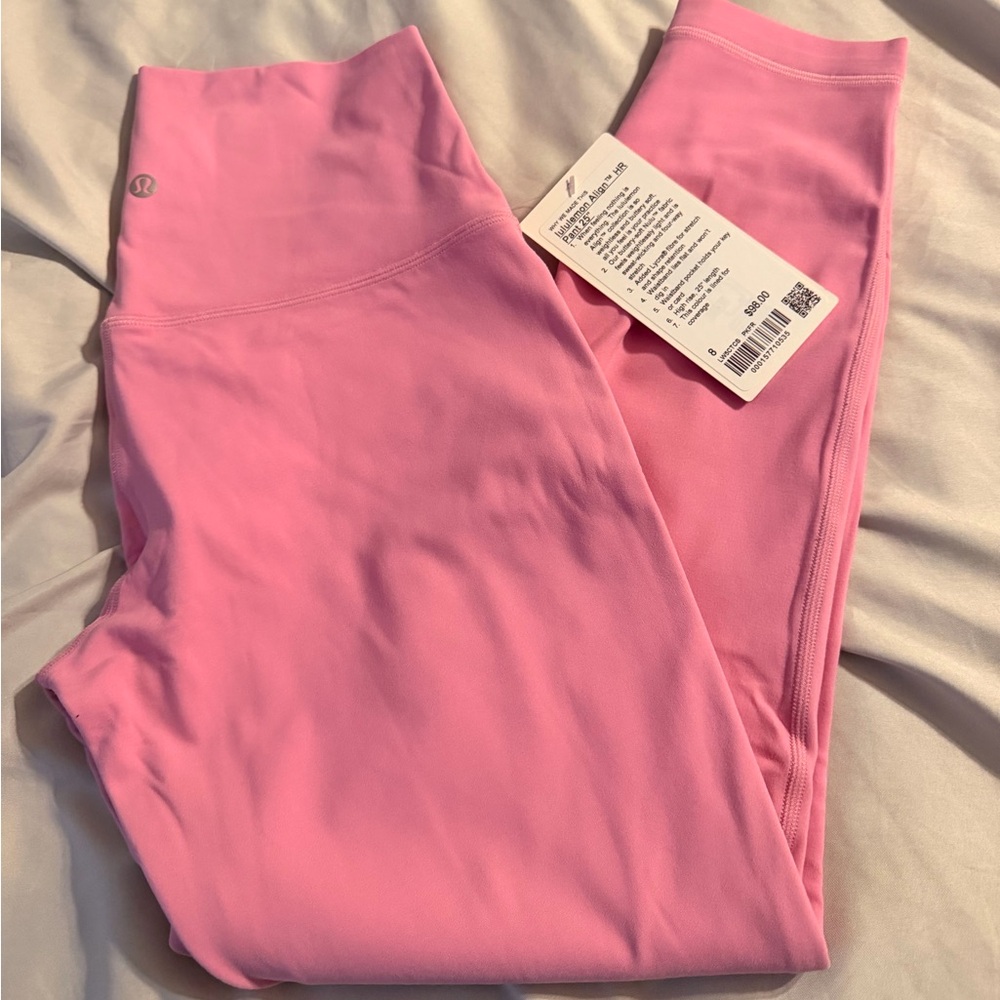 Lululemon Align HR Pink Frosting 25 in Leggings